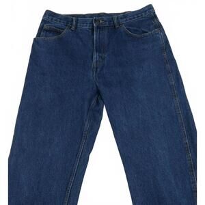 Jaguar Mens Classic Straight Leg Dark Wash Denim Jeans Size 34x30 Vintage Y2K